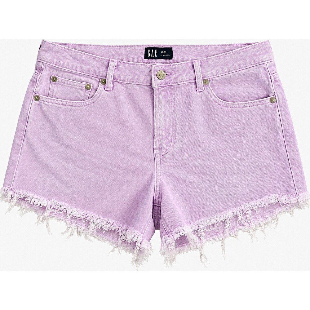 GAP Denim Women’s 14/32 5” Lavender Raw Hem Distressed Shorts